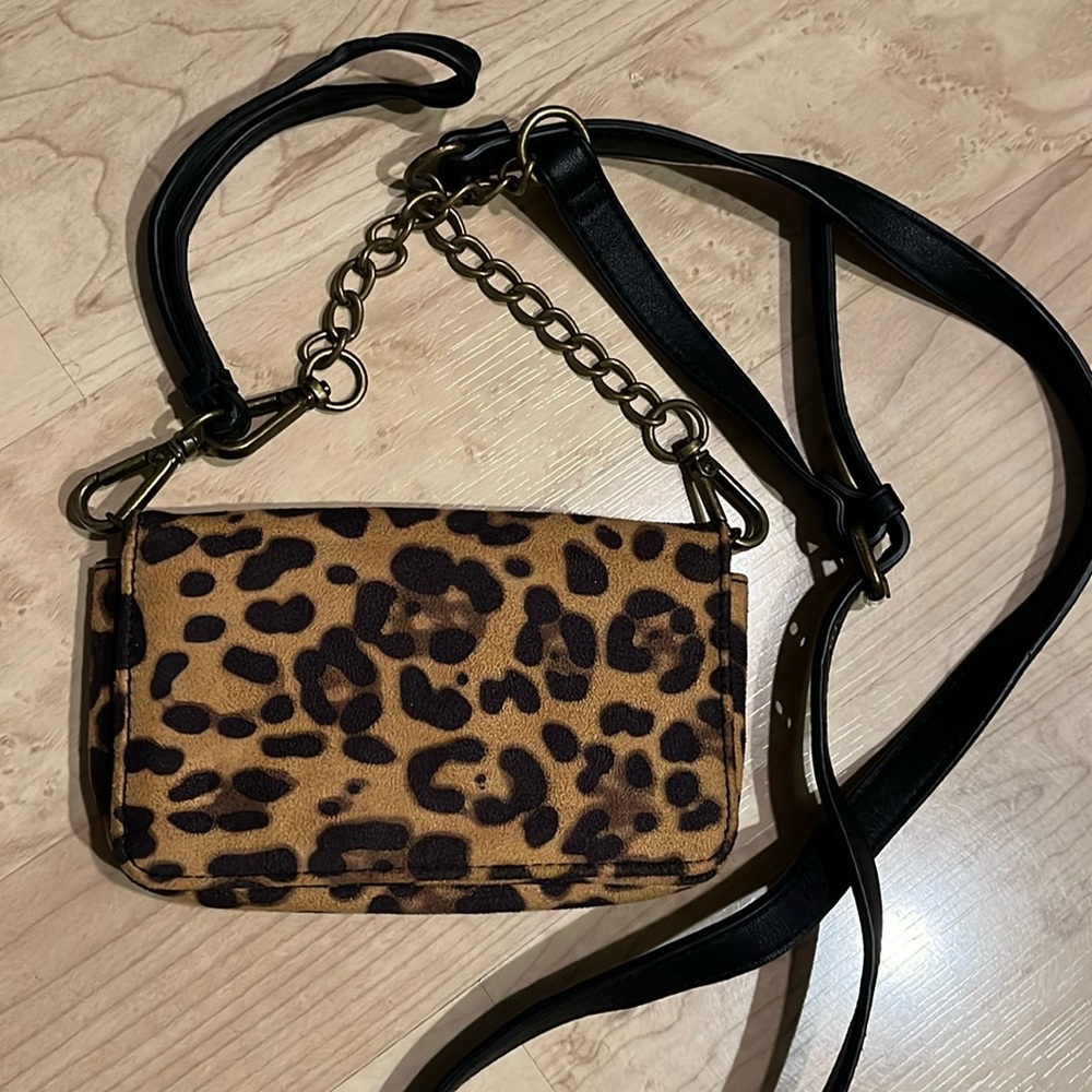 Madden Animal Print Crossbody Mini bag, wristlet